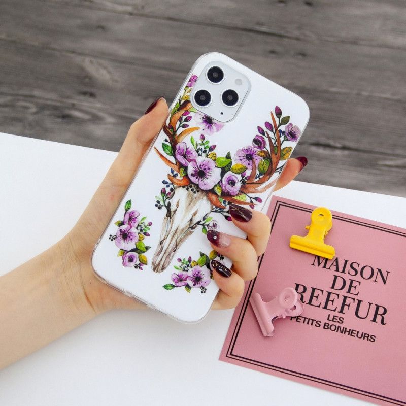 Kuori iPhone 12 Pro Max Fluoresoiva Kukallinen Hirvi