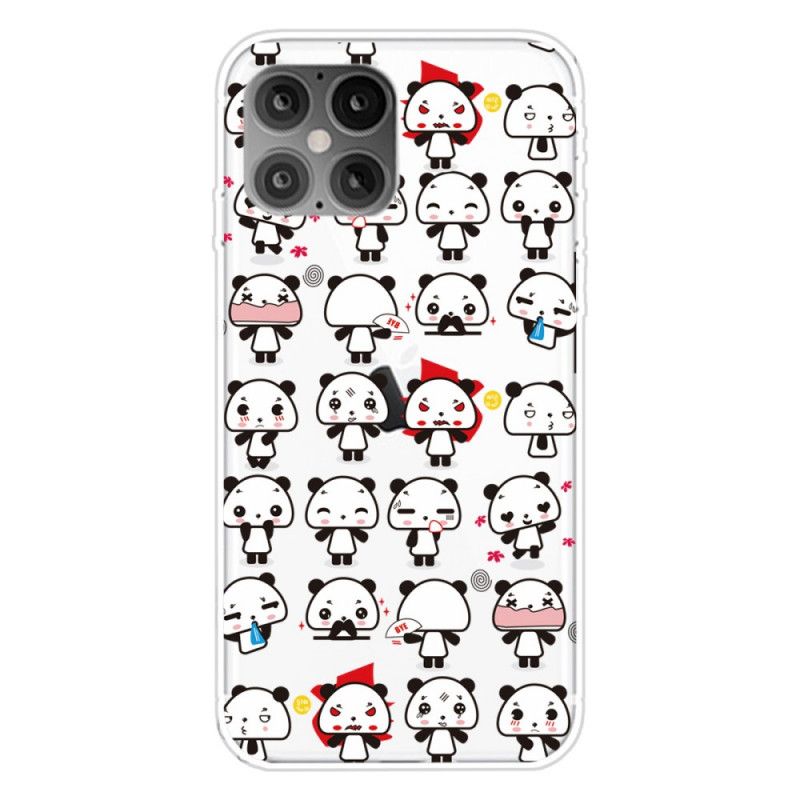 Kuori iPhone 12 Pro Max Hauskoja Pandoja Suojakuori