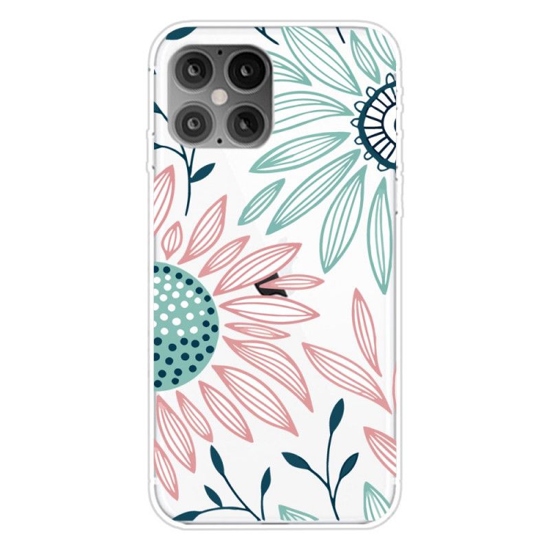 Kuori iPhone 12 Pro Max Läpinäkyvä Kukka