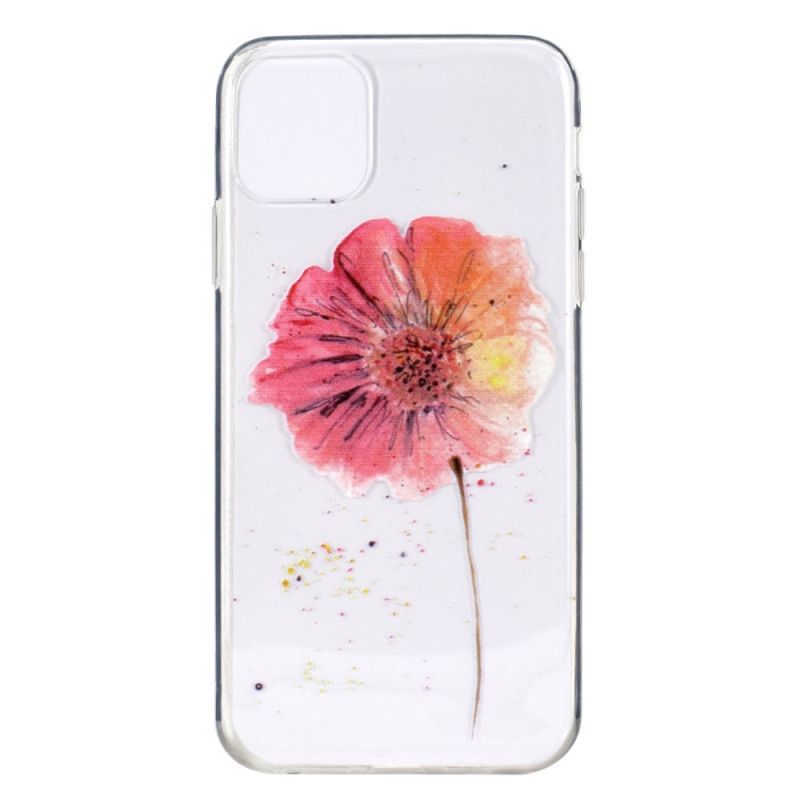 Kuori iPhone 12 Pro Max Läpinäkyvä Vesiväri Unikko Suojakuori