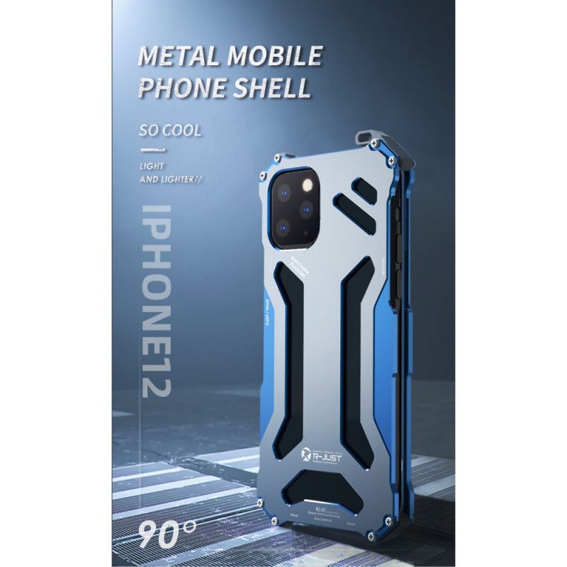 Kuori iPhone 12 Pro Max Vaaleansininen Musta Alumiiniseos