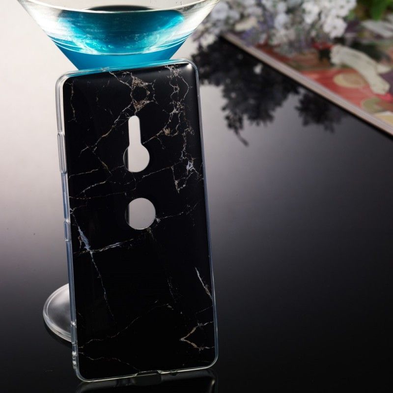 Kuori Sony Xperia XZ3 Vaaleansininen Marmori