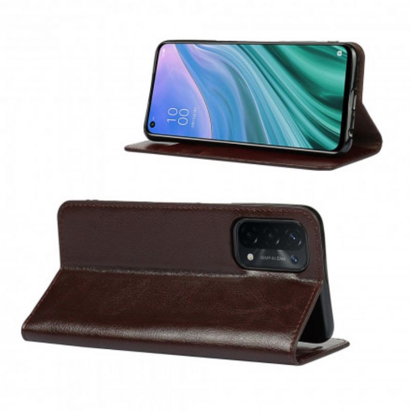 Flip Kotelot Oppo A54 5g / A74 5g Aitoa Nahkaa