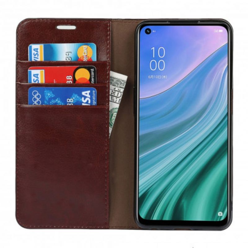 Flip Kotelot Oppo A54 5g / A74 5g Aitoa Nahkaa