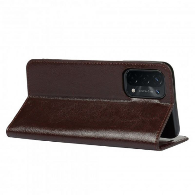 Flip Kotelot Oppo A54 5g / A74 5g Aitoa Nahkaa