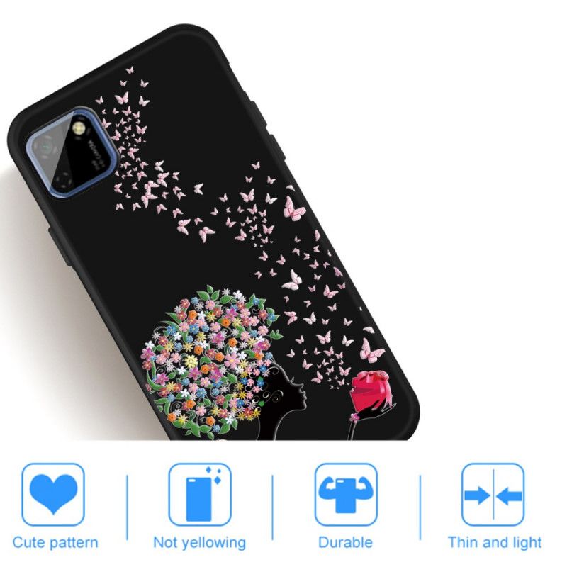 Kuori Huawei Y5p Puhelinkuoret Nainen. Jolla On Kukallinen Pää