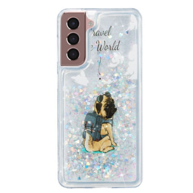 Kuori Samsung Galaxy S24 Plus 5g Liquid Glitter Dog