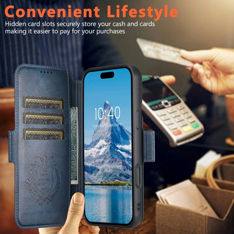 Kotelot iPhone 17 Kaksivärinen Magsafe-teksturoitu Nahka Suojakuori