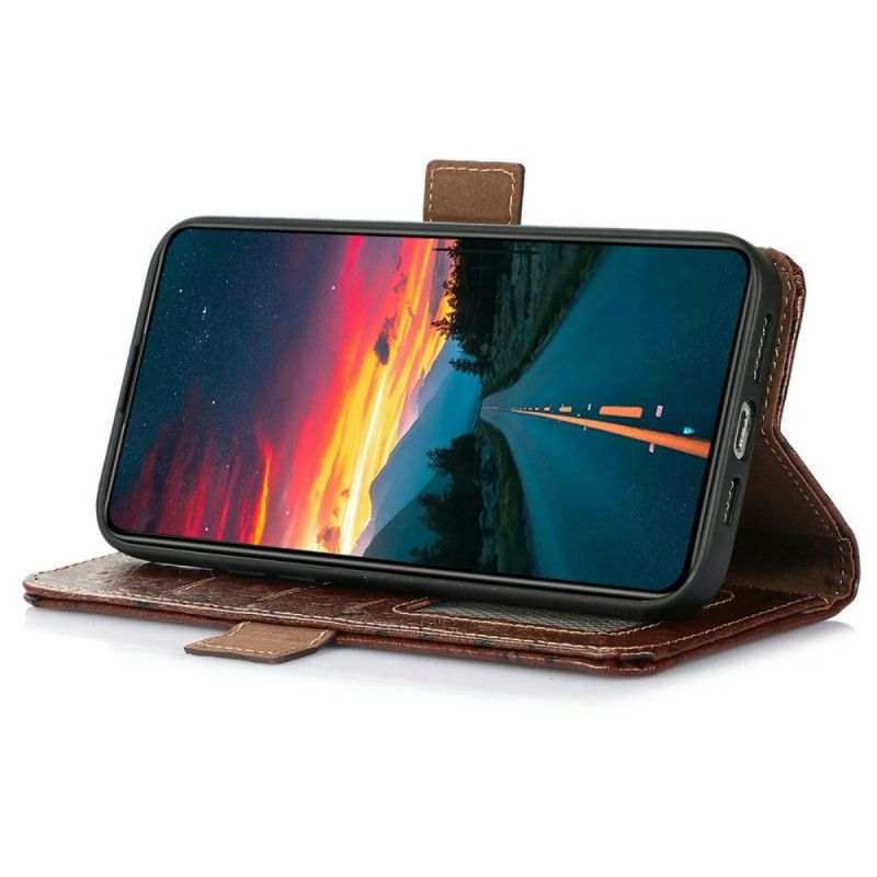 Kotelot iPhone 17 Puhelinkuoret Rfid-esto Strutsikuvioinen Nahka