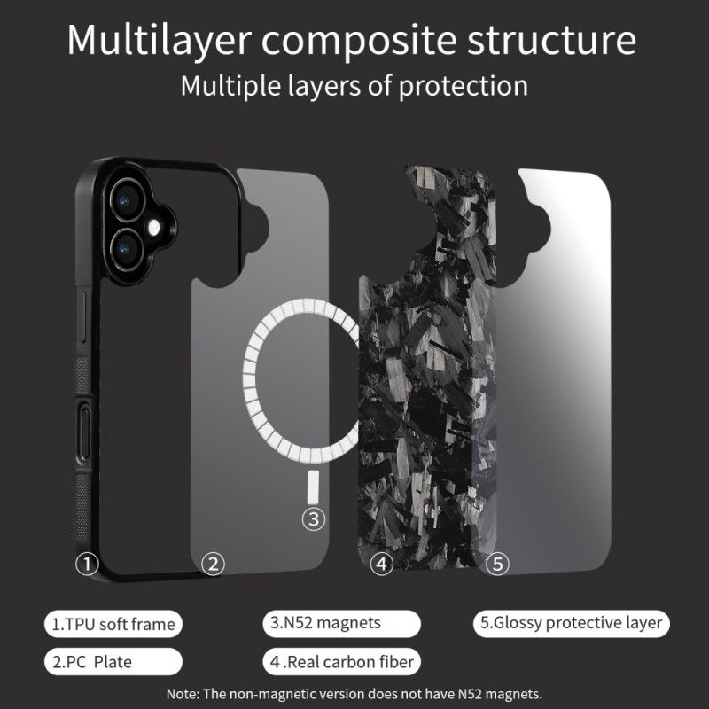 Kuori iPhone 17 Taottu Aramidikuituinen Magsafe Suojakuori