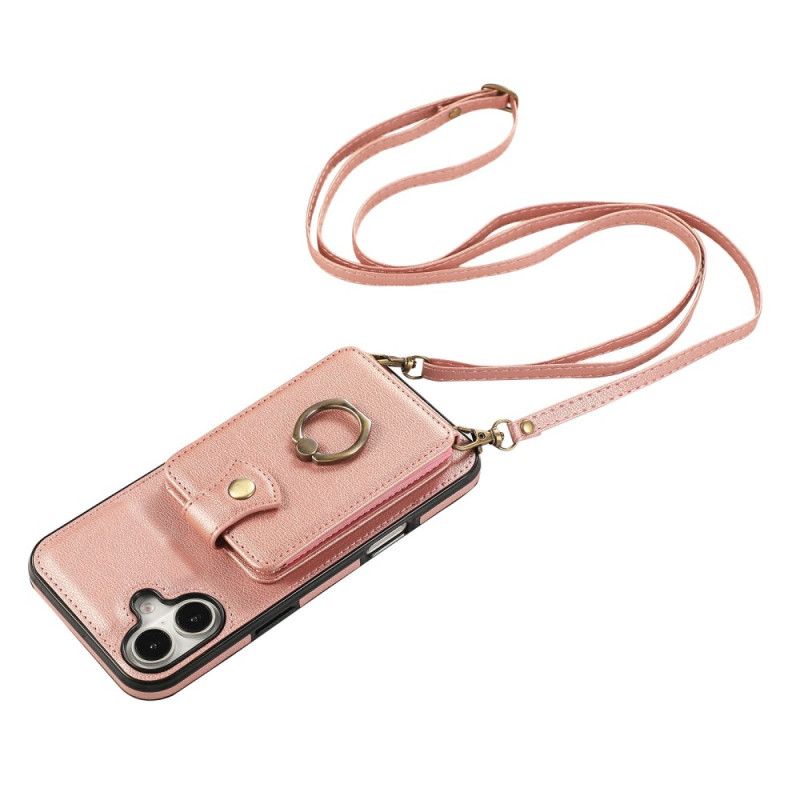 Kuori iPhone 17 Usean Kortin Pidike Ja Olkahihna Suojakuori