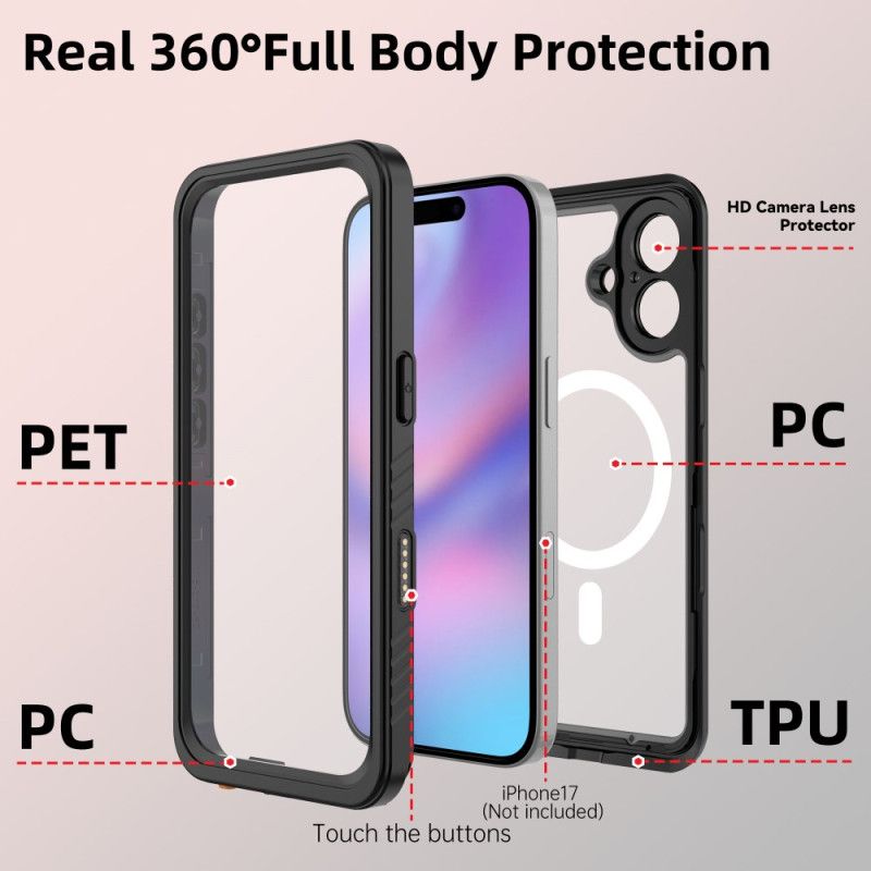 Kuori iPhone 17 Yhteensopiva Magsafe Waterproof Fs/fm -sarjan Redpepper Kanssa Suojakuori