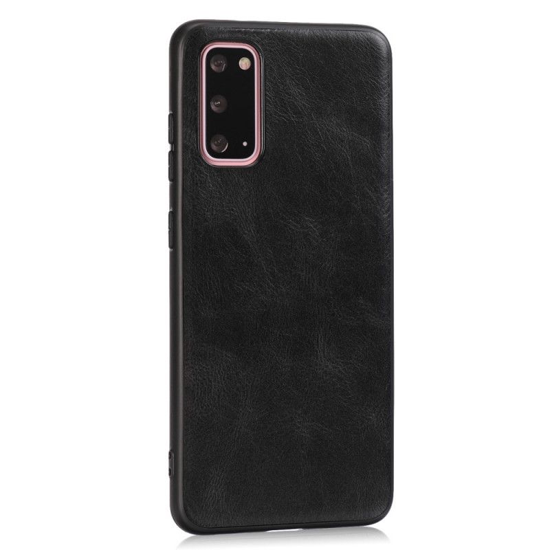 Kuori Samsung Galaxy S20 Harmaa Musta Nahkatyyli