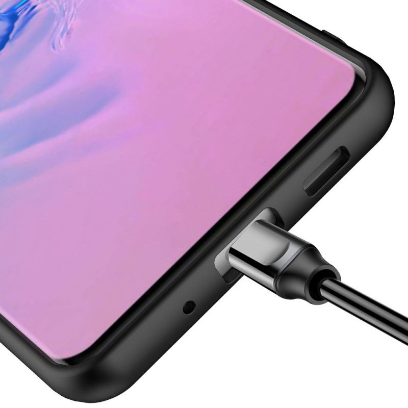 Kuori Samsung Galaxy S20 Punainen Musta Kortin Pidike Ja Peili