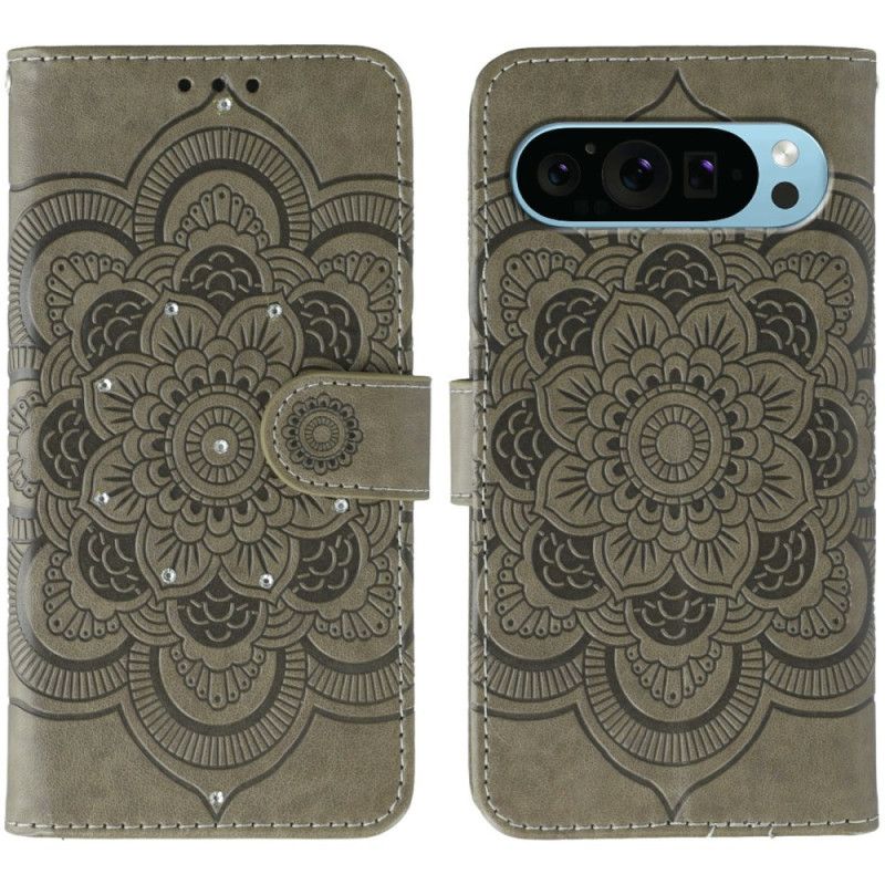 Kotelot Google Pixel 10 Pro Xl Strassilla Koristeltu Mandala Suojakuori