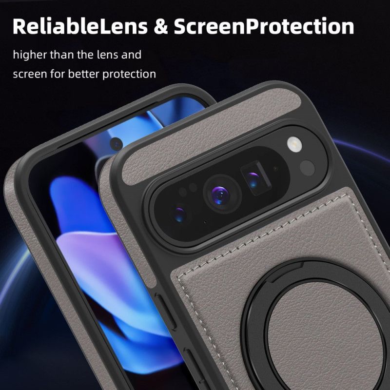 Kuori Google Pixel 10 Pro Xl Magsafe-yhteensopiva Sormuspidike Mokkanahkakuvio