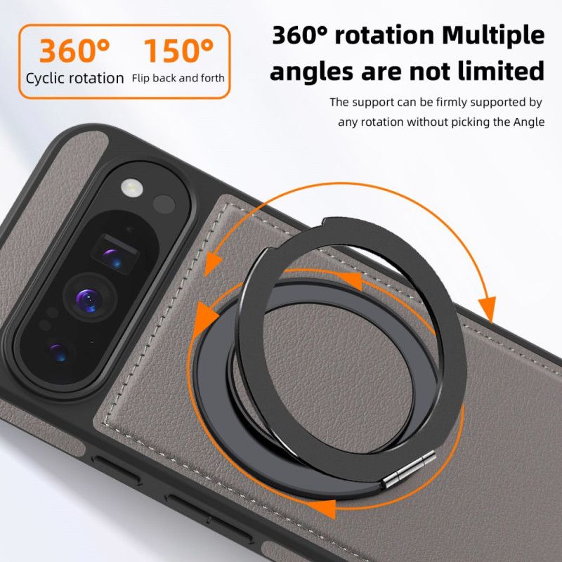 Kuori Google Pixel 10 Pro Xl Magsafe-yhteensopiva Sormuspidike Mokkanahkakuvio