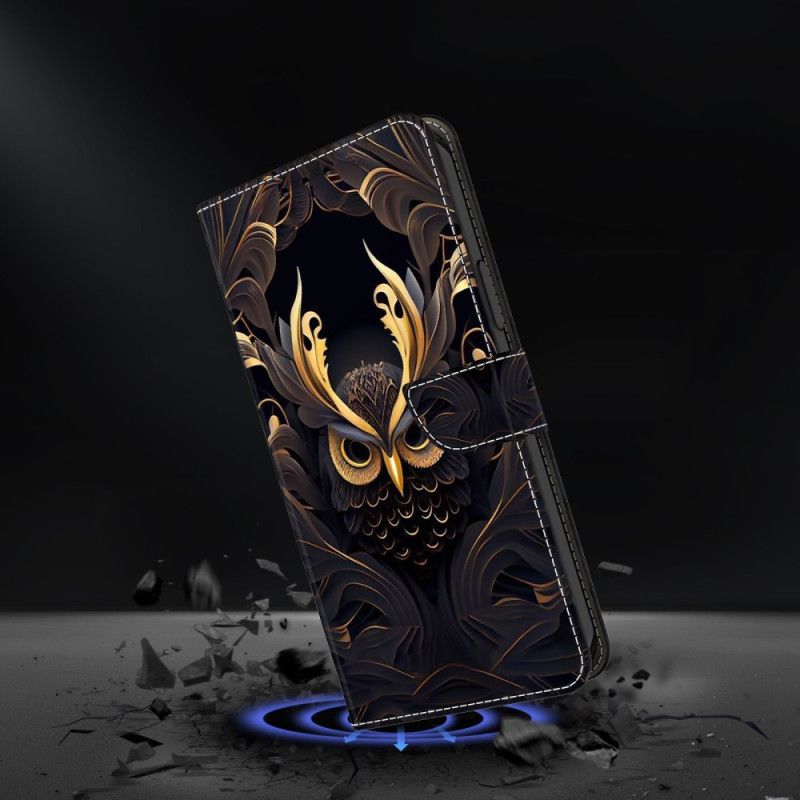 Nahkakotelo Google Pixel 10 Pro Xl Kultainen Pöllö