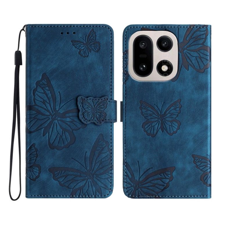 Kotelot Oneplus 15 Mokkanahkakuvio Perhosilla