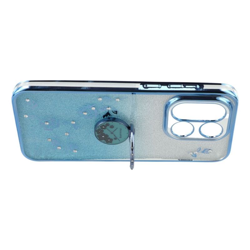 Kuori Oneplus 15 Sormuskotelo Ja Kimalteleva Kukkakuvio