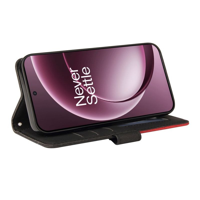 Nahkakotelo Oneplus 15 Kaksisävyinen Aaltokuvio