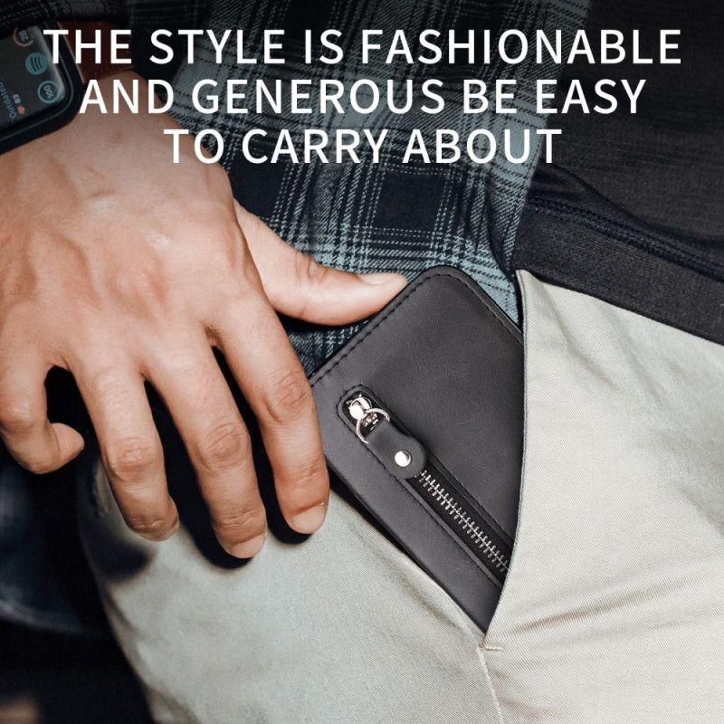 Nahkakotelo Oneplus 15 Vetoketjullinen Tasku