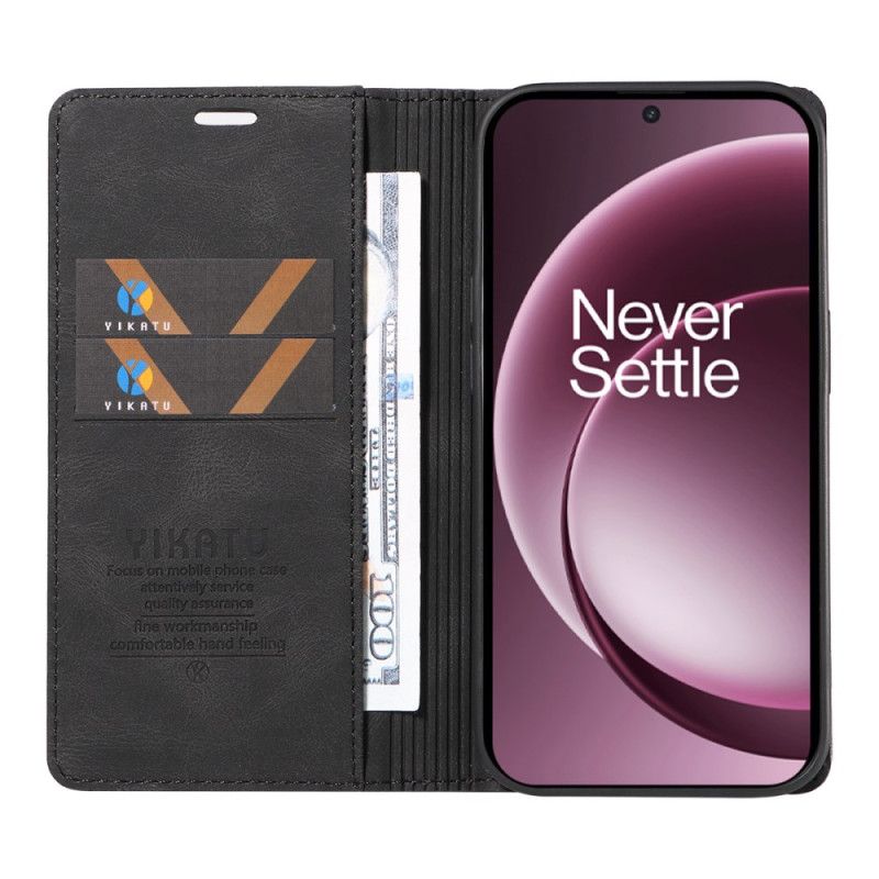 Nahkakotelo Oneplus 15 Yikatu Mokkanahkaefekti Suojakuori