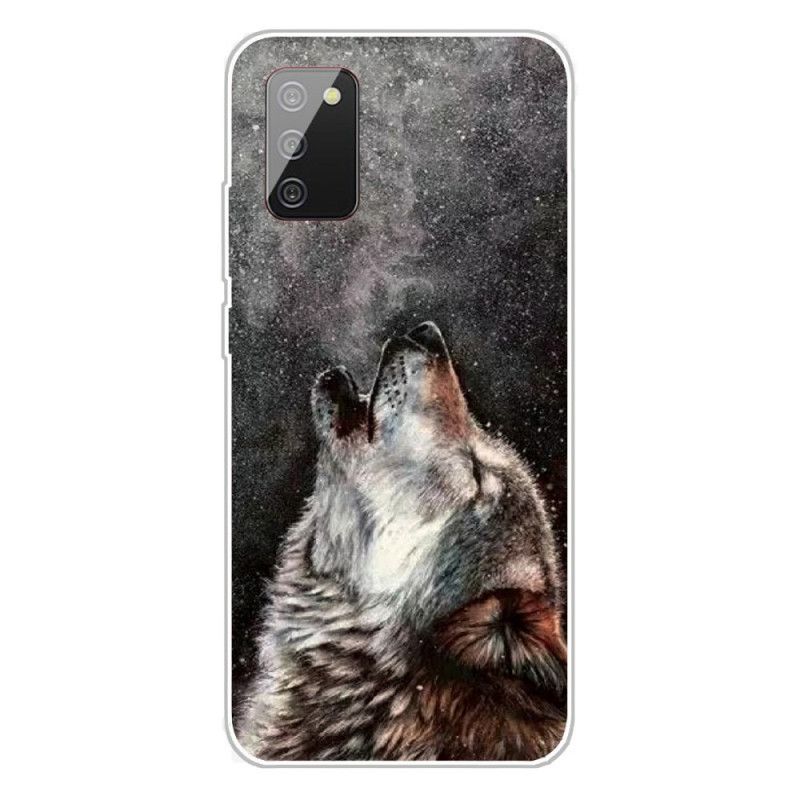 Kuori Samsung Galaxy A02s Harmaa Musta Ylevä Susi Suojakuori