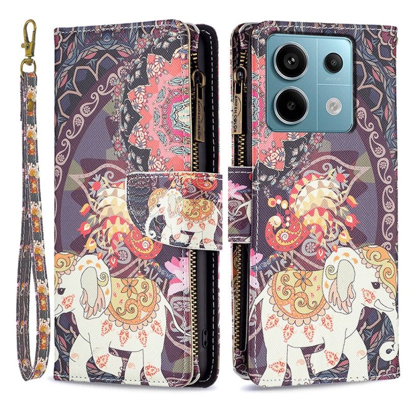 Kotelot Xiaomi Redmi Note 13 Pro 4g Tribal Elephant -lompakko Hihnalla