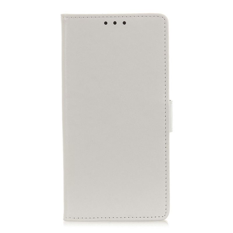 Nahkakotelo Sony Xperia L4 Valkoinen Musta Puhelinkuoret Klassinen Nahkaefekti
