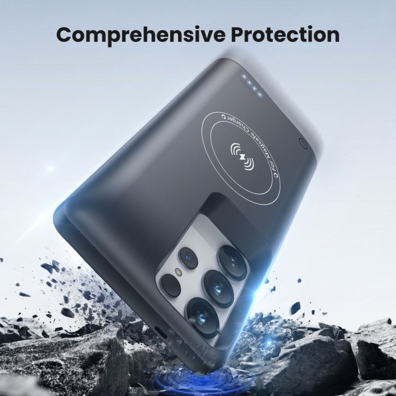 10000mah Akkukotelo Samsung Galaxy S25 Ultralle Magneettikiinnitys