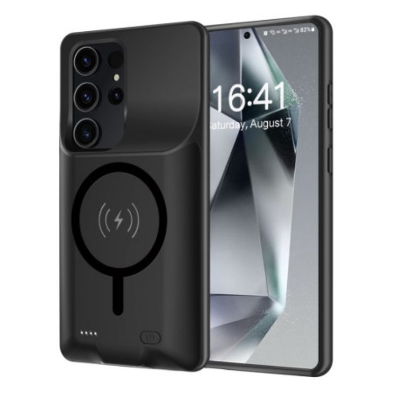 10000mah Ulkoinen Akkukotelo Samsung Galaxy S25 Ultralle Magneettikiinnitys
