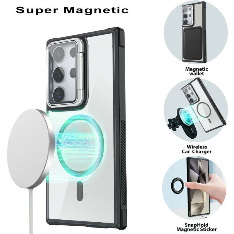 Case Samsung Galaxy S25 Ultra 5g Puhelinkuoret Magsafe-yhteensopiva Sisäänrakennetulla Jalustalla