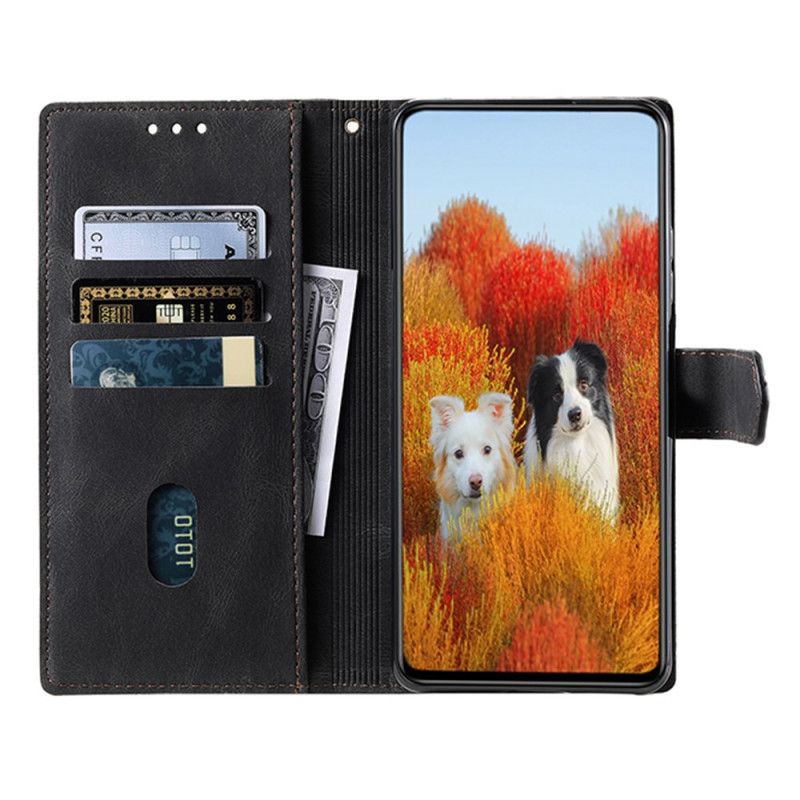 Kotelot Samsung Galaxy S25 Ultra 5g Kaksivärinen Mokkanahkamainen Rfid-lompakko Hihnalla