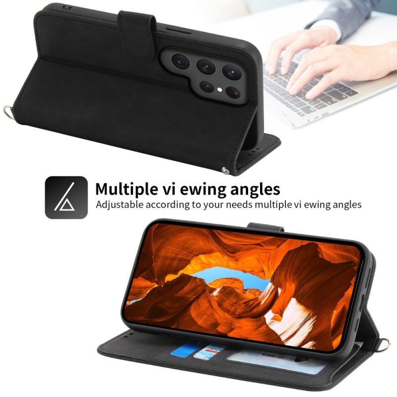 Kotelot Samsung Galaxy S25 Ultra 5g Kukkakuvio Ja Hihnat