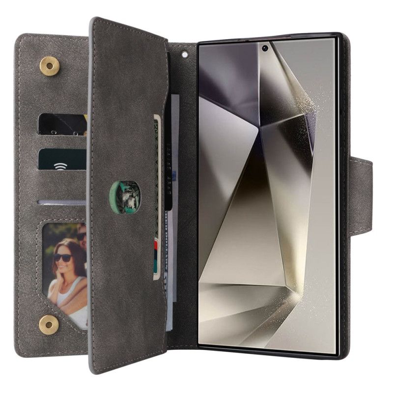 Kotelot Samsung Galaxy S25 Ultra 5g Mokkanahkakuvioinen Lompakko Hihnalla