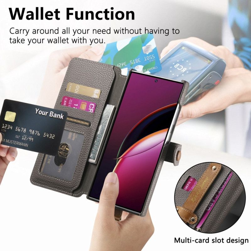 Kotelot Samsung Galaxy S25 Ultra 5g Rfid-suojattu Lompakko Pussulla Ja Sormuspidikkeellä