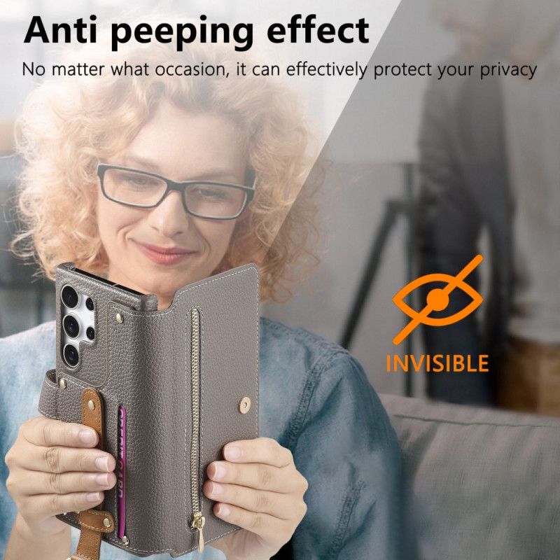 Kotelot Samsung Galaxy S25 Ultra 5g Rfid-suojattu Lompakko Pussulla Ja Sormuspidikkeellä