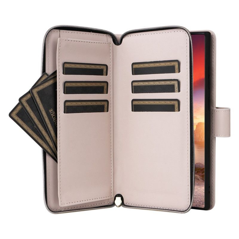 Kotelot Samsung Galaxy S25 Ultra 5g Tikattu Lompakko Hihnalla Ja Olkahihnalla