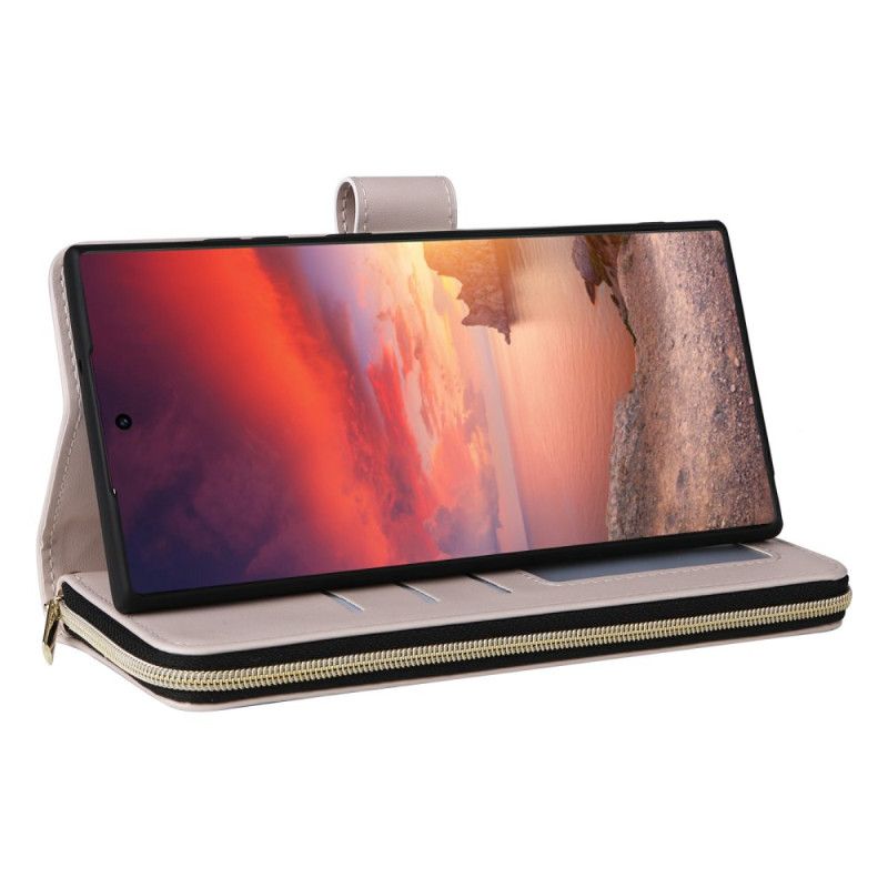 Kotelot Samsung Galaxy S25 Ultra 5g Tikattu Lompakko Hihnalla Ja Olkahihnalla