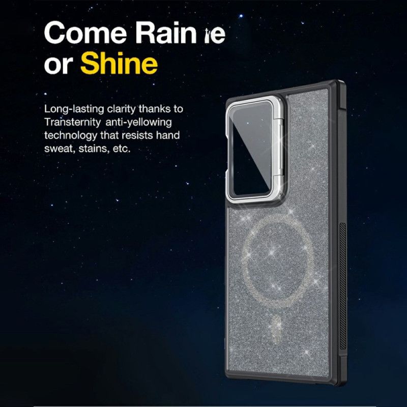 Kuori Samsung Galaxy S25 Ultra 5g Kimallus Sisäänrakennetulla Jalustalla Suojakuori