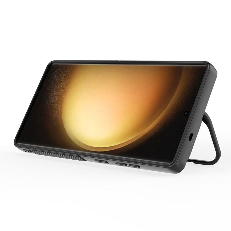 Kuori Samsung Galaxy S25 Ultra 5g Magsafe-yhteensopiva Aaltoileva Muotoilu Jalustalla Suojakuori