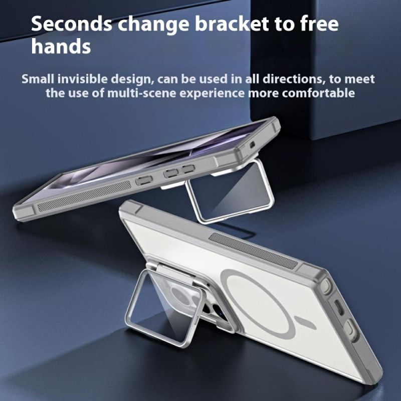 Kuori Samsung Galaxy S25 Ultra 5g Magsafe-yhteensopiva Mattapintainen Sormenjälkiä Hylkivä Muotoilu Jalustalla