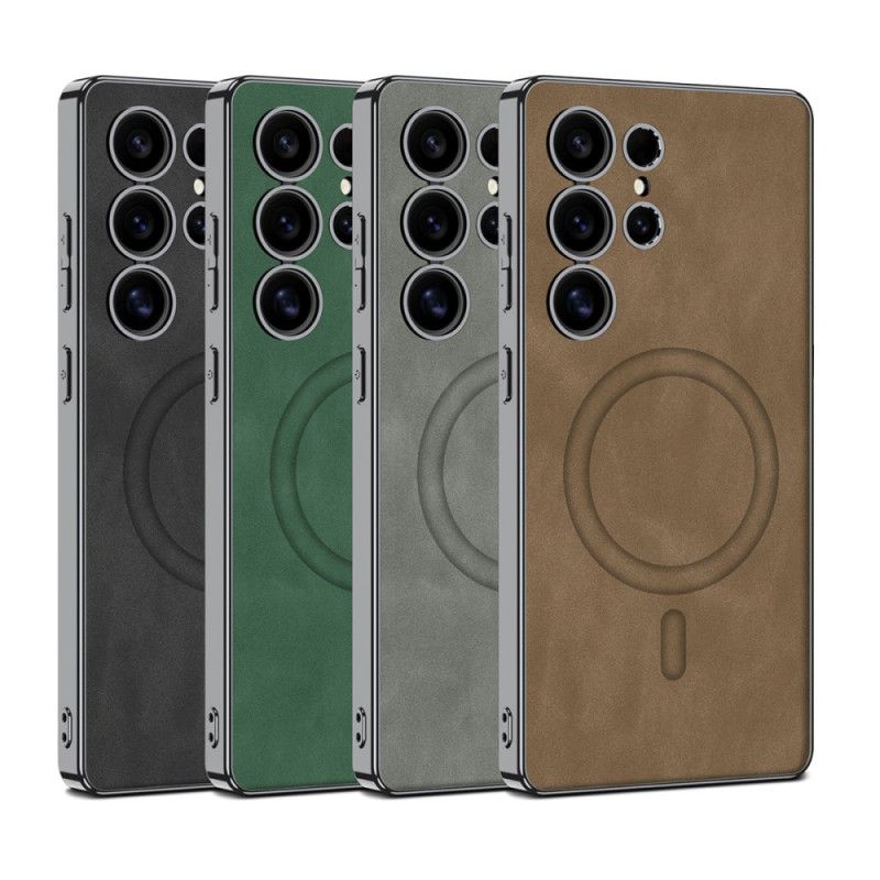 Kuori Samsung Galaxy S25 Ultra 5g Matta Keinonahka Yhteensopiva Magsafen Kanssa Suojakuori