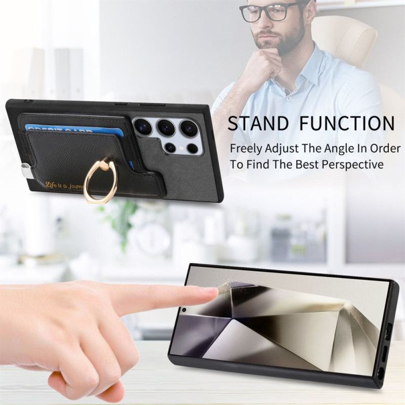 Kuori Samsung Galaxy S25 Ultra 5g Mokkanahkainen Irrotettava Korttikotelo Suojakuori