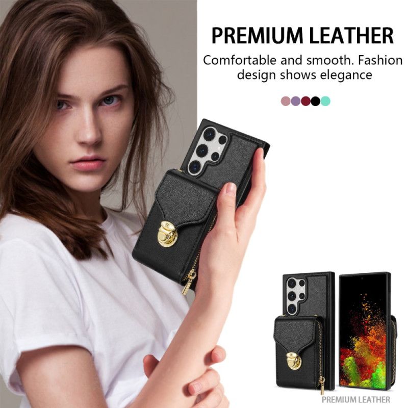 Kuori Samsung Galaxy S25 Ultra 5g Vetoketjullinen Ja Olkalaukku