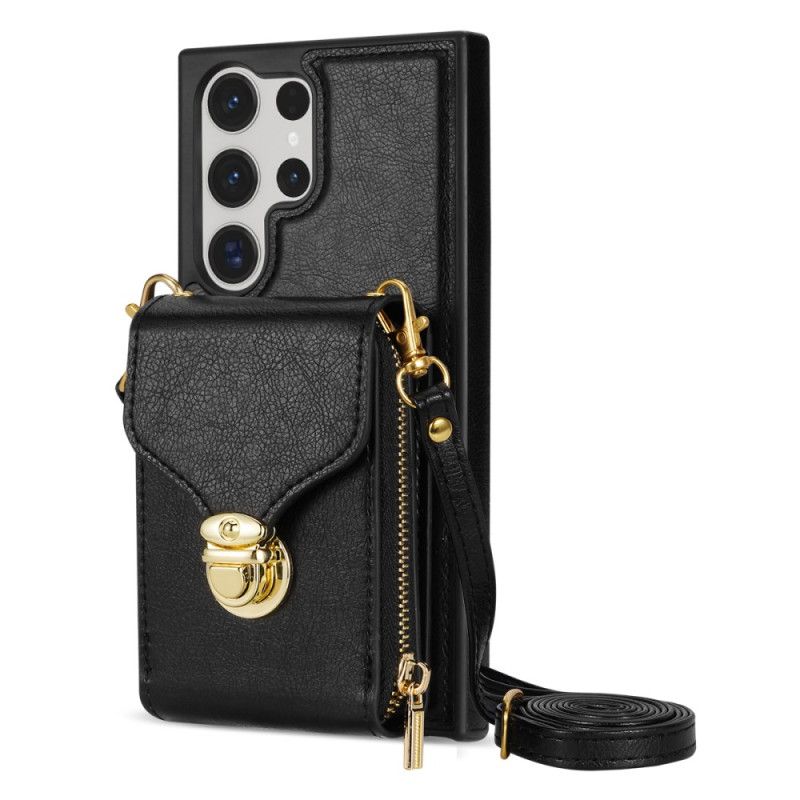 Kuori Samsung Galaxy S25 Ultra 5g Vetoketjullinen Ja Olkalaukku