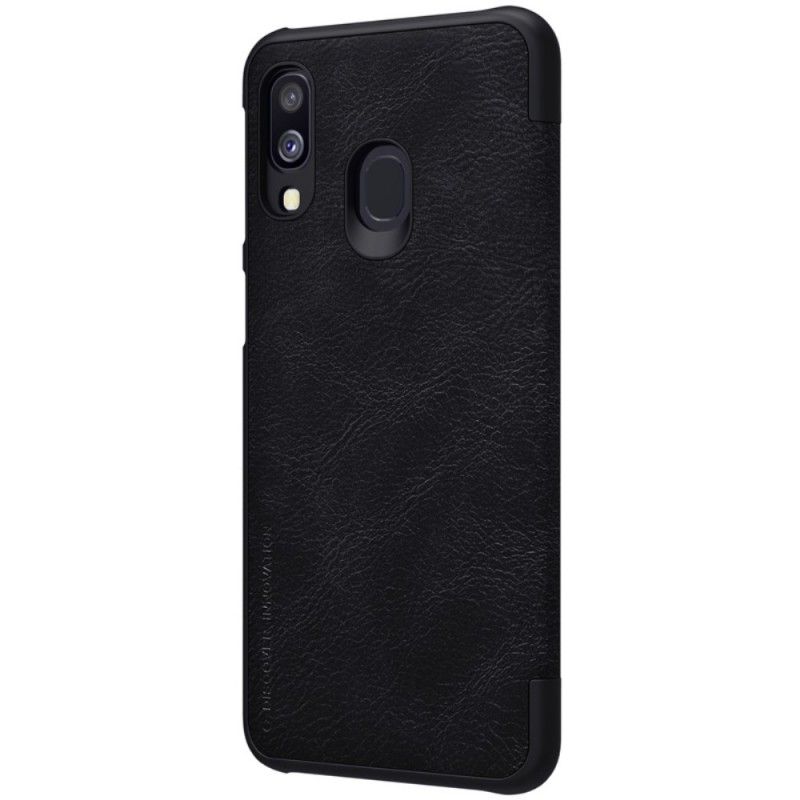 Case Kuoret Samsung Galaxy A40 Punainen Musta Puhelinkuoret Nillkin Qin -Sarja