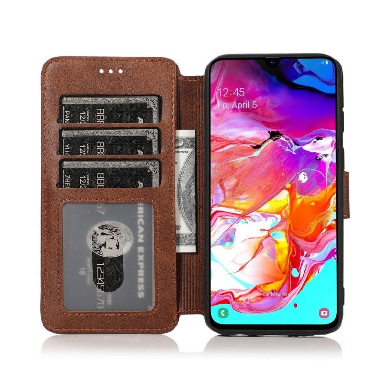 Kotelot Samsung Galaxy A40 Tummansininen Musta Kortinhaltijan Tyyli Suojakuori