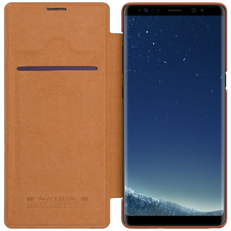 Flip Kotelot Samsung Galaxy Note 8 Musta Nillkin Qin -Sarja Suojakuori
